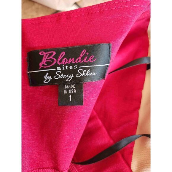 Blondi nites Stacy Sklar fitted halter lace overlay cocktail dress NWT SIZE 1 - Picture 6 of 9